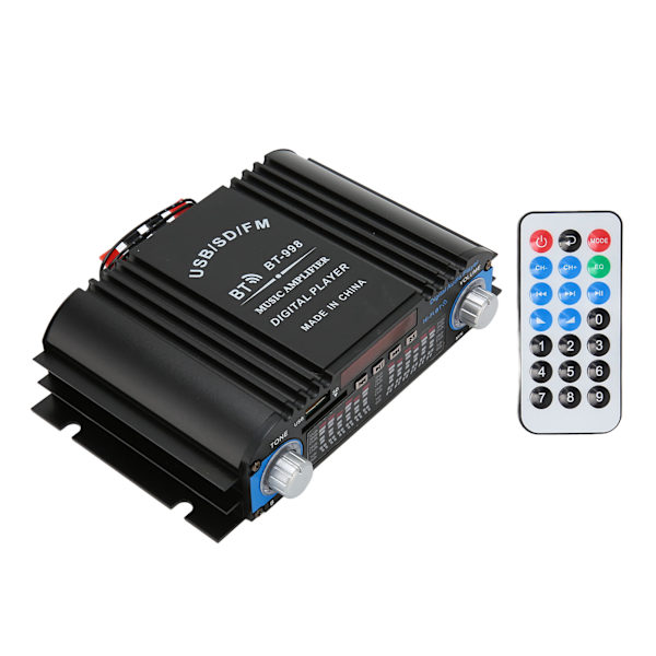 12V Bilforstærker Audio Subwoofer Højttaler Trådløs Bluetooth Amp Board med Fjernbetjening