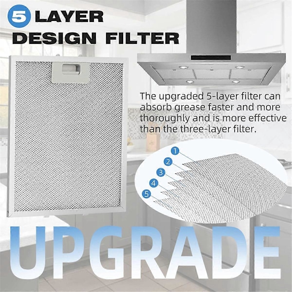 3 stk. W10169961A Emhættefilter til 12X10,5 tommer