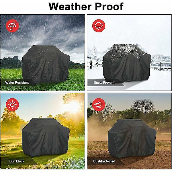Grillin suojapeitteet, vedenpitävä suojapeite kiristysnyörillä ja soljella kaasugrillille, suuri ulkogrillin suojapeite lumen, sateen ja lian estämiseksi (14561117 cm)