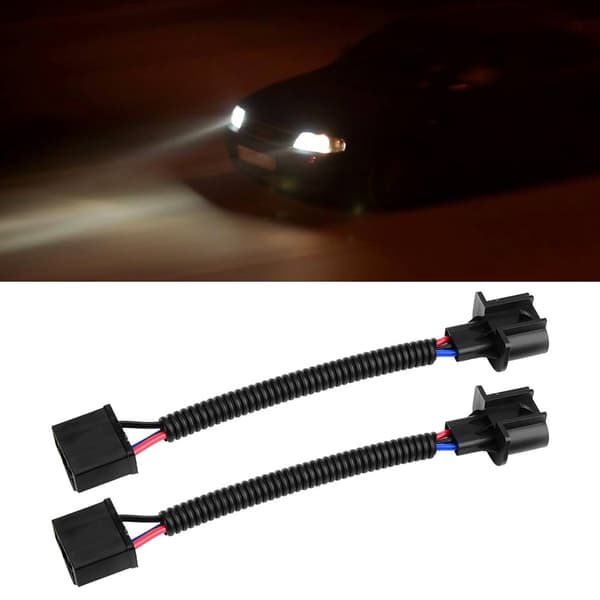 2 stk. H4 hun til H13 han adapter forlygte konverteringskabel sæt