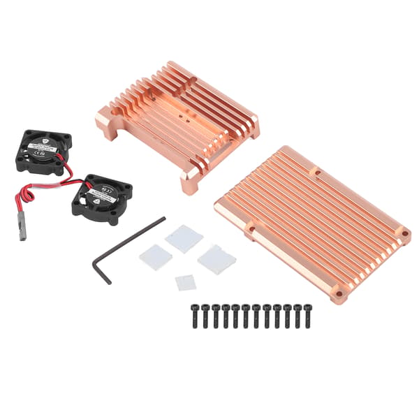 Suojakotelo kotelo kaksoisjäähdytystuulettimella Raspberry Pi 3 Model B B+ -mallille