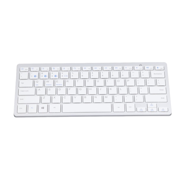 Bluetooth-tastatur Nettbrett-PC Ultra Slim Bærbar 78 Taster Hvit Trådløst Bluetooth-tastatur for IOS for Android