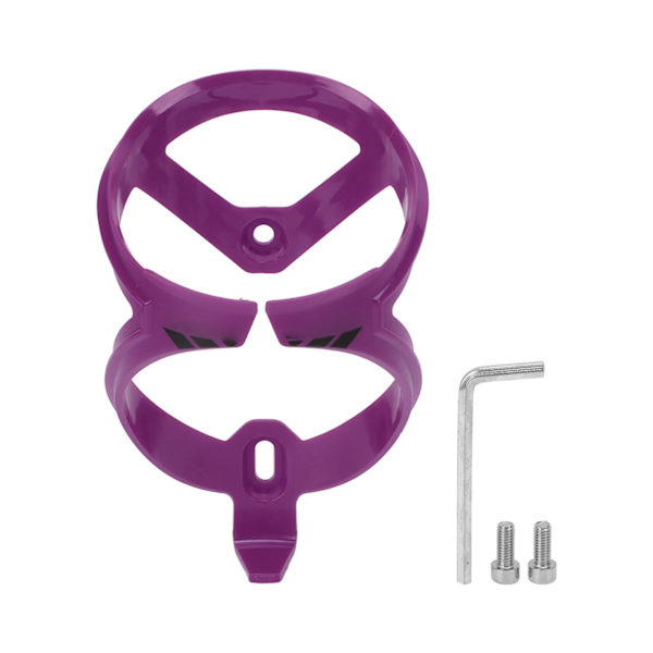 Cykel Flaskeholder Bur Polycarbonat Sadelpind Vandflaskeholder Adapter til Udendørs Lang Kørsel Mørk Lilla