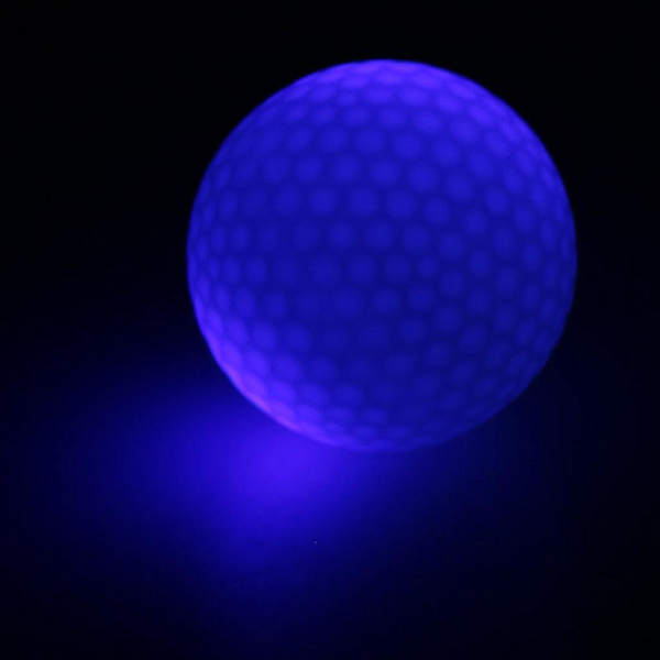 3 stk. selvlysende blå LED lysende golfbolde turneringsbolde
