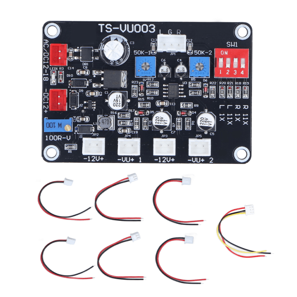 TS VU003 VU Meter Driver Board Justerbar VU Meter Driver Panel Bakgrundsbelysning Driver Modul DB Power 100mA