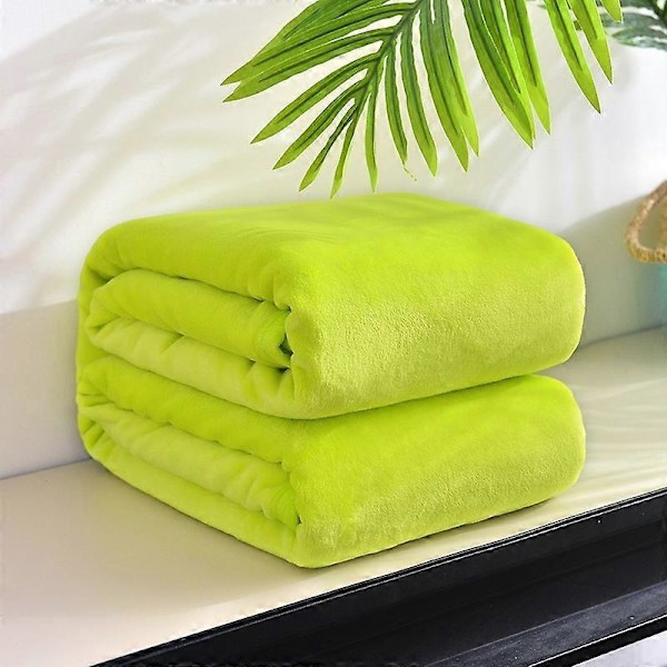 (Grøn 200x230cm) Flanel Tæppe Aircondition Tæppe Koral Sofa Tæppe
