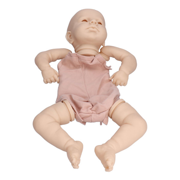 20-tums återfödd docka kit verklighetstrogen mjuk touch vinyl återfödd babydocka kit med tygkropp