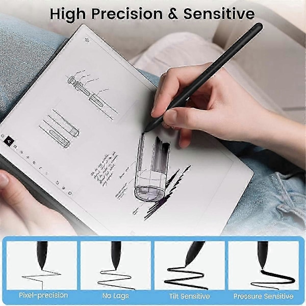 10 stk. Stylus Penne-tupper kompatible med Remarkable 2, kompatible med Marker 1/2 Stylus Marker Pen Plus, Sensitive & Tilt Press