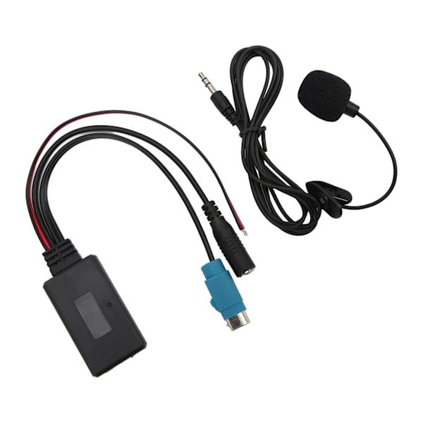 Bilstereo Bluetooth 5.0 Indgangskabel Lydmusikadapter med Mikrofon Udskiftning til Alpine KCE‑236B til Android Smartphone Opkald