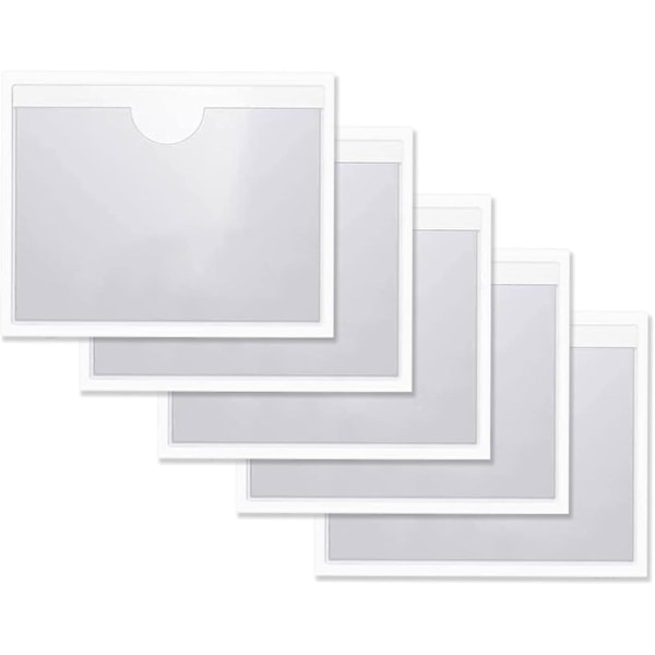 5 stk. Parkeringsbilletklips til bil, forrudeklistermærke, parkeringsbillet-tilladelsesholderlommer, gennemsigtig selvklæbende pose til bilrude, licenser, badge