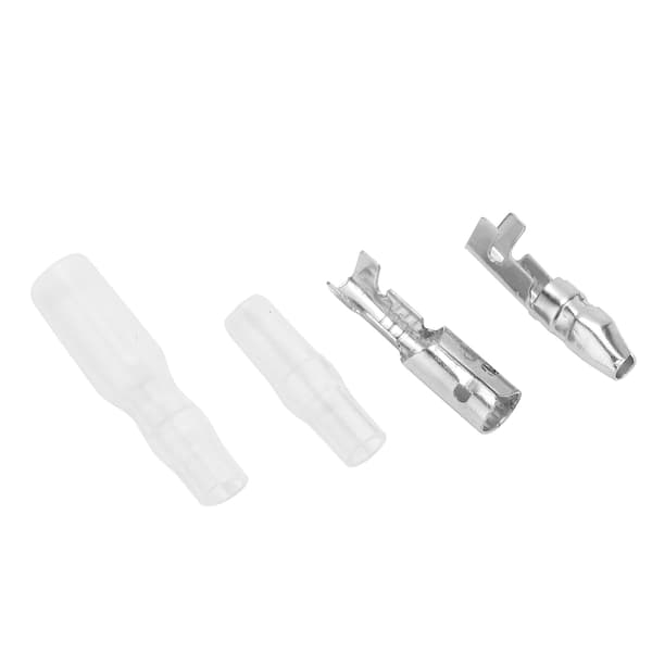 200PCS 4.0MM Terminalkontakt Bil Elektrisk Kabelkontakt Sortimentssats Silver