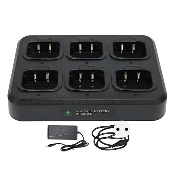Walkie Talkie 6-vejs oplader Effektiv multienhed 2-vejs radioopladningsbase til BF-888S AC100-240V EU-stik