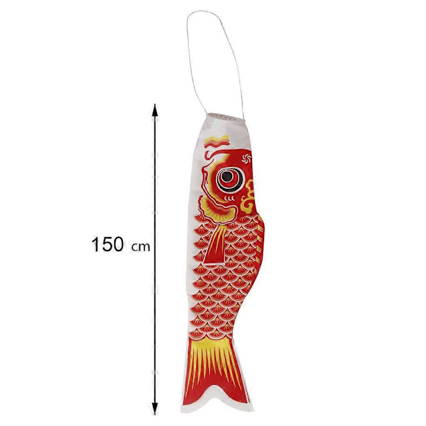 4 Stycken 150cm Japansk Vindsocka Karp Flagga Koi Nobori Segelfisk
