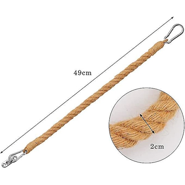 Vägghängd Toalettpappershållare, Toalettpappersrullhållare Trä Toalettpappershållare Vägghängd Hamparepsförvaring (Brun, 2 x 49 cm)
