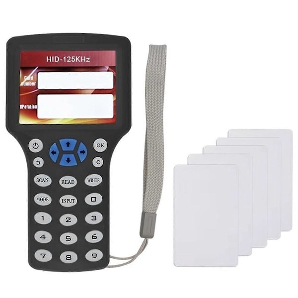 10 Frekvens RFID NFC Kortläsare Skrivare Duplicator+5XUID Kort Svart34