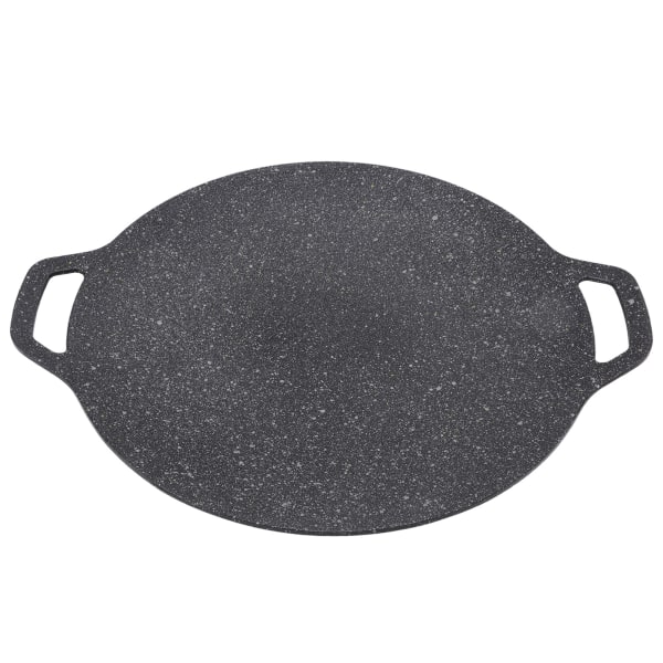 BBQ Pan Rund Form Høj termisk ledningsevne Aluminium Materiale Blankt Udseende Koreansk BBQ Grill til camping 30 cm
