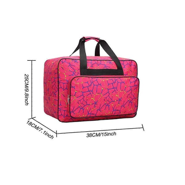 Let håndtaske Hjem Nylon Sy Tilbehør Symaskinetaske Rose red