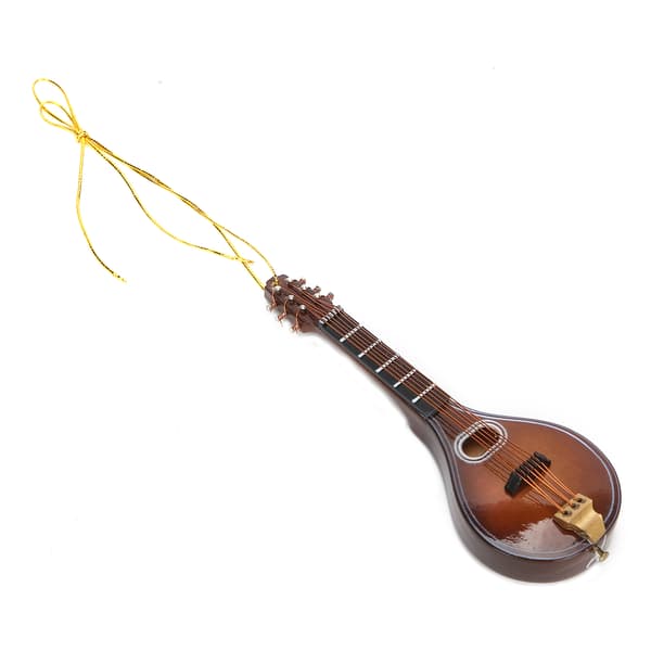 Miniatyr Mandolin Modell Trä Musikinstrument Samlarobjekt Present Dekoration 12cm