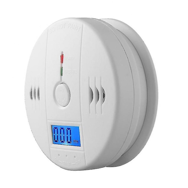 Digital Kolmonoxid (CO) Detektor Alarm Batteridriven Varningslarm Sensor