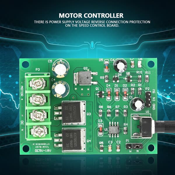 DC5-18V Høy Effekt PWM DC Motor Hastighetskontroller Motor Driver Kort