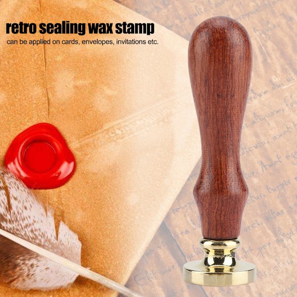 1 stk. Retro træforsegling voksstænger klassisk seglstempel til bryllupsinvitationer (009)