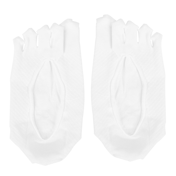 Tåstrumpor för kvinnor No Show Lågskurna tunna, halkfria osynliga sockor med andas och Gel TabWhite
