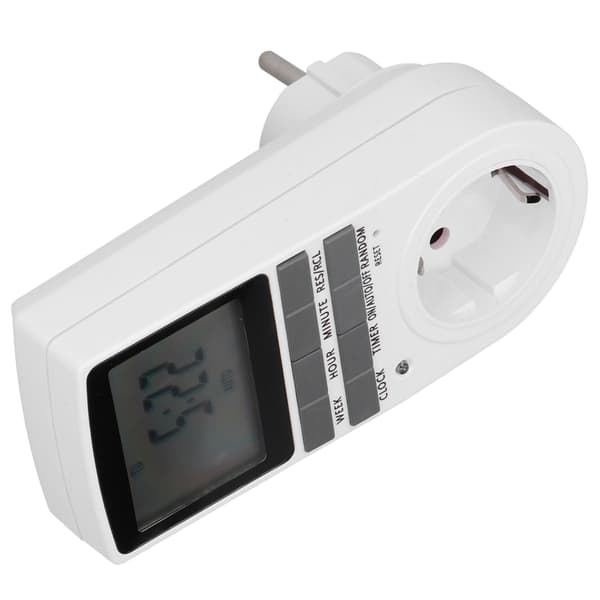 Digital Programmerbar Stikkontakt Timer Smart Tidsafbryder Stikkontakt Tilbehør til Lampe Ventilator