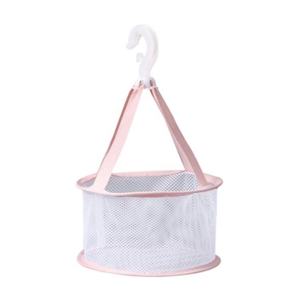 Sminkborste Nätkorg Skönhet Ägg Makeup Svamp Verktyg Hängande Torkning Förvaringskorg Rosa 20cm
