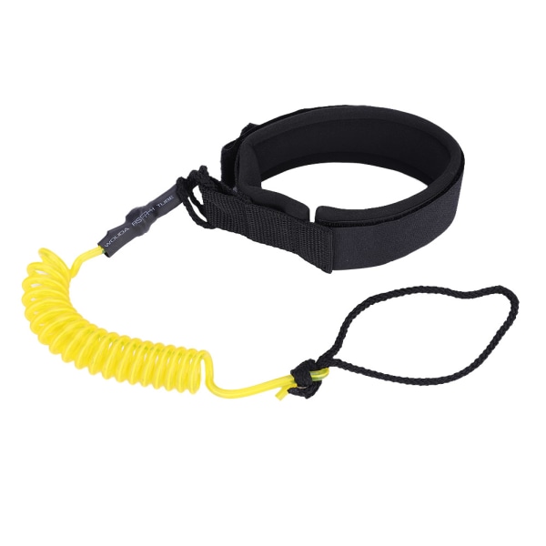 Stand Up Paddle Board Coiled Spring Ben Fod Rope Surfing Leash til Surfboard (gul)