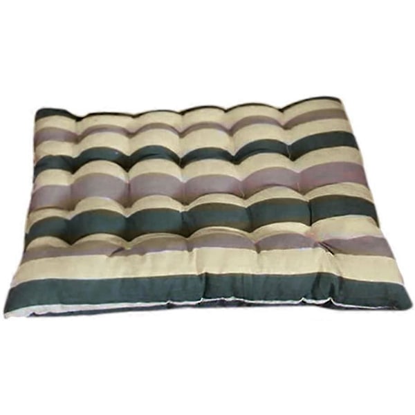 Randig Klassisk Stolsdyna med Band Sittdyna 40x40cm Dekorativ Utekudde Trädgårdskudde (Gul)