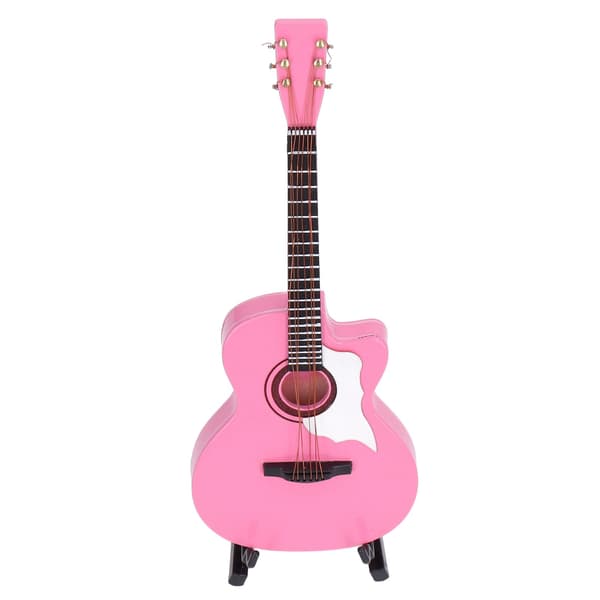 Gitarrmodell Rosa Bøk Materiale Presis Design 18cm Musikkinstrumentmodell for Lek Store Gaver