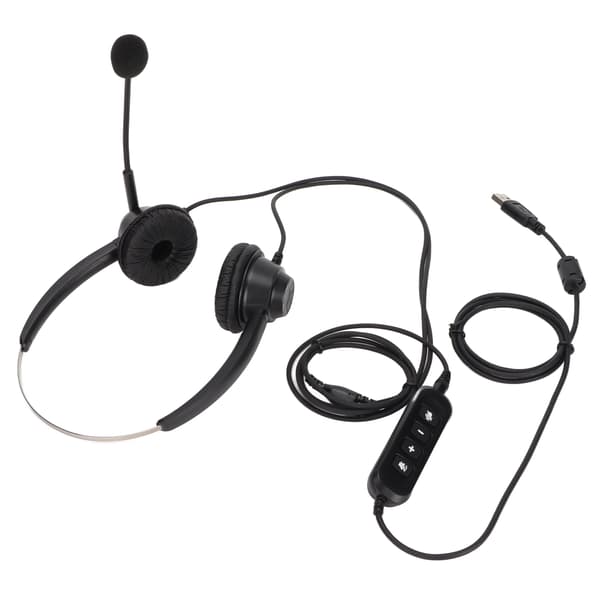 H360D‑3.5‑U901 Binaural Business Headset 3.5 mm USB-kontorheadset stöder justering av högtalarvolym, mikrofon och volymavstängning