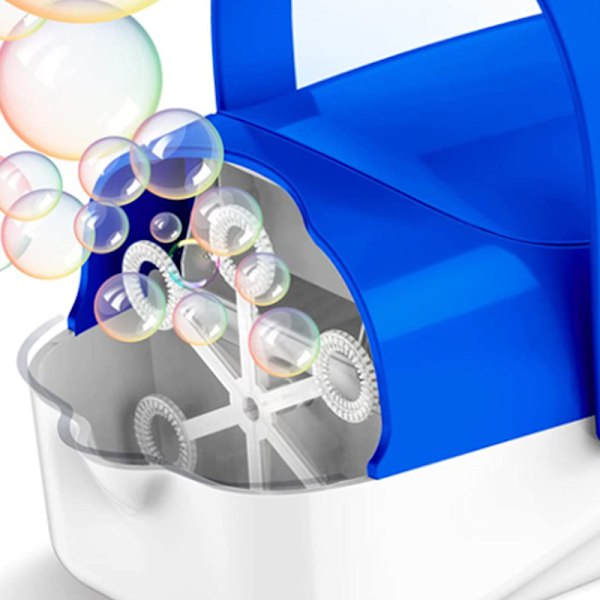 Automatisk bubbelmaskin 3 hastighetsnivå 6C batterier bubbelblåsare maskin för bröllop blå