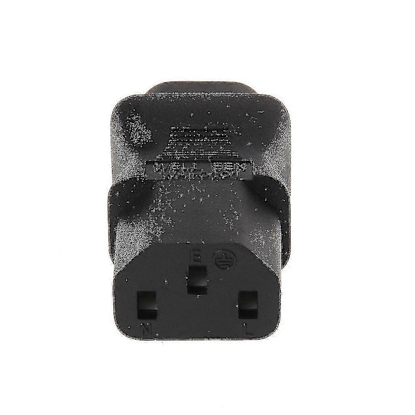 IEC 320 C13 til C8 Strømstik Konverter Adapter - 3-benet Hun til 2-benet Han