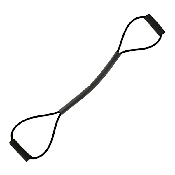 Svart Yoga Resistance Band: Elastiskt Fitnessband för Gymträning