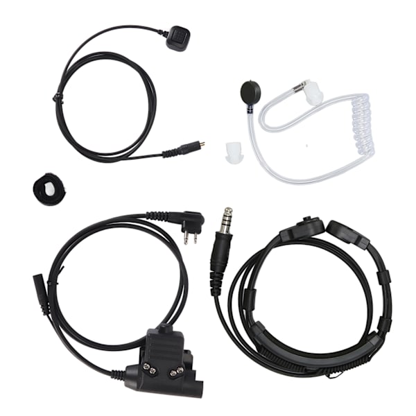 Halsmikrofon ørestykke 7,1 mm stik med finger PTT bærbar til MOTOROLA GP88 GP300 GP3688 DEP450 EP450