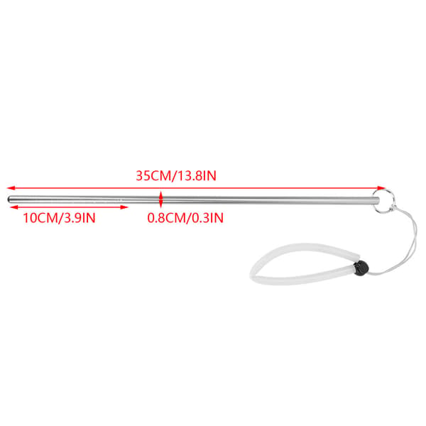 Dykning Aluminiumlegering Tickle Pointer Stick med Mått & Snodd (Silver)