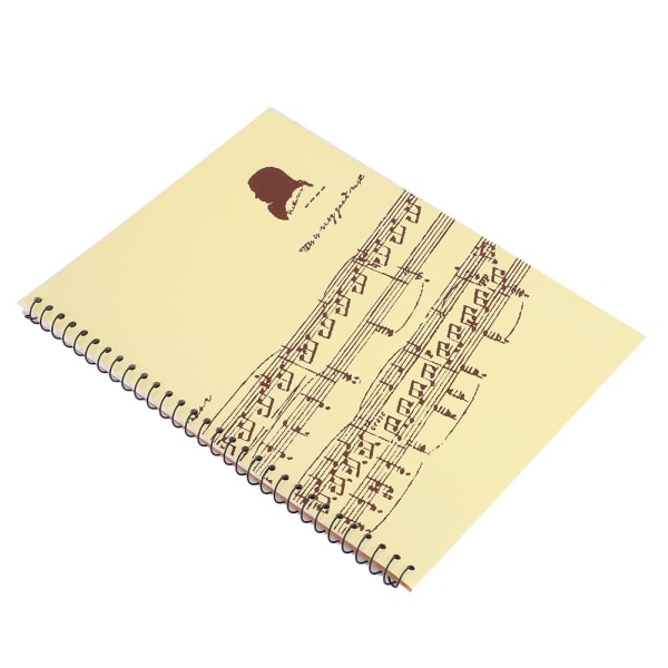 50 sider musikalsk notation Personale notesbog Musikmanuskript skrivepapir (gult partitur)