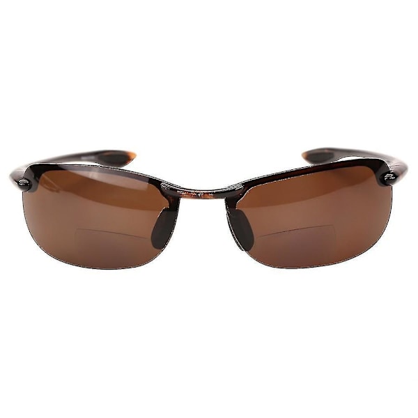 Stilfulde polariserede bifokale solbriller - Letvægts unisex-design - Sort - 1.00 Tortoise2