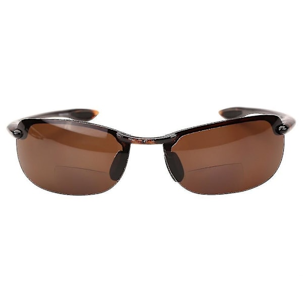 Stilig polariserte bifokale solbriller - Lett unisex design - Svart - 1.00 Tortoise2