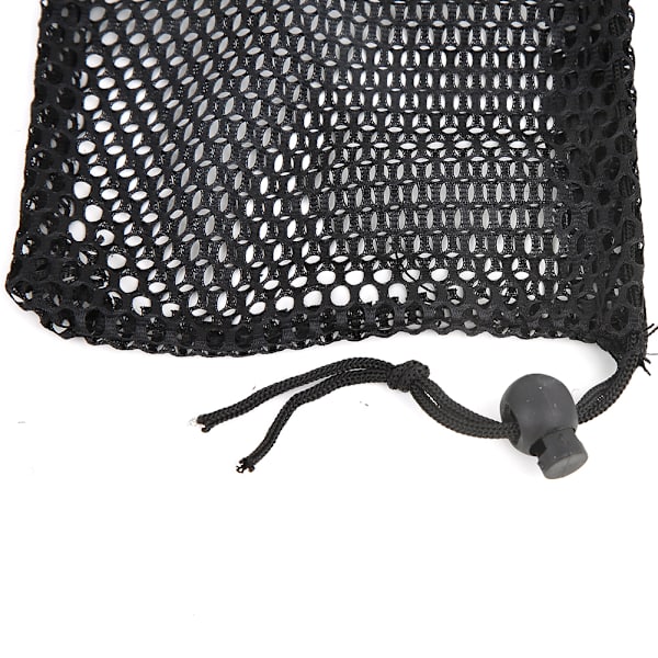 Svart Nylon Mesh Dragsko Golfbollshållare Förvaringsväska (S)