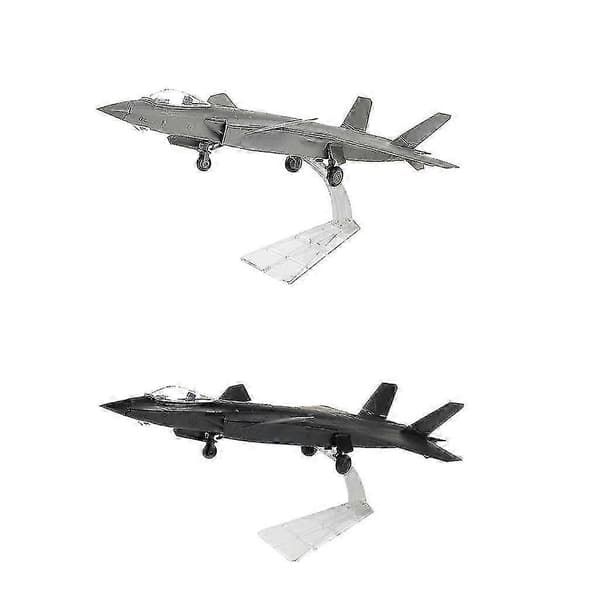 2025 1:72 Skala Pedagogisk Leketøy 4D Flymodell for Samleobjekter Borddekorasjon Gutter Svart Black 29cm