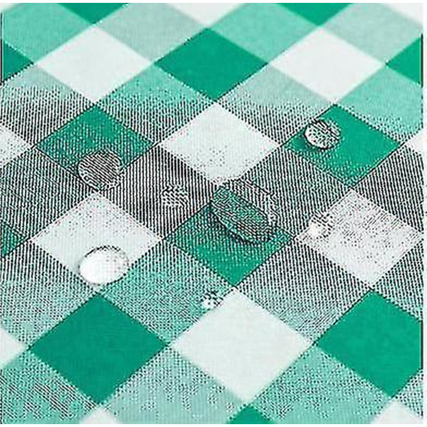 Vattentät rutig bordsduk - Fläckbeständig, tvättbar gingham bordsduk för utomhuspicknick och semestermiddag 120cm*120cm Blå