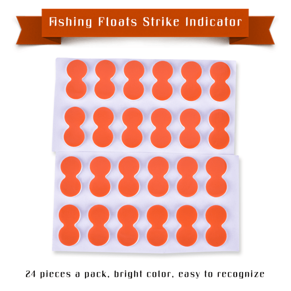 EVA Flugfiske Floats Strike Indicator Tackletillbehör - 24st (orange)