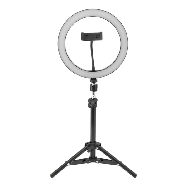 26 cm Selfie Ring Light med hög ljusstyrka USB-laddningsbar LED-fälglampa med justerbart stativ för livestreaming-fotografering