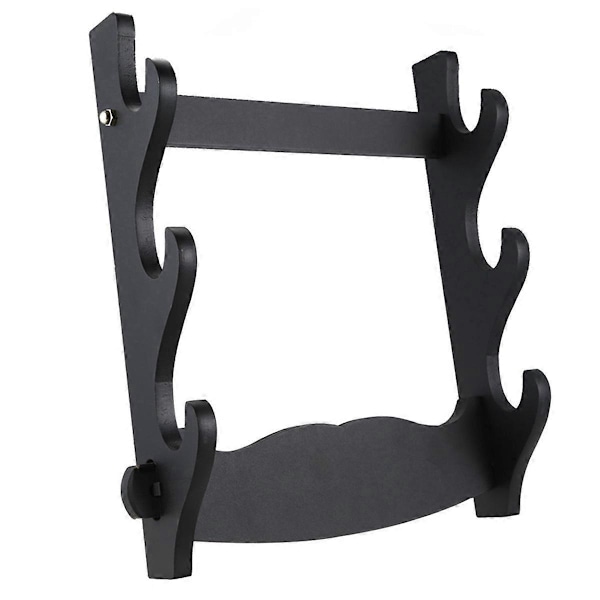 3-lags veggmontert samurai-sverd katana holder stativ rack display
