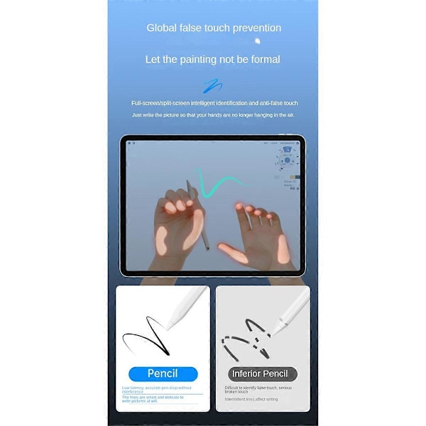 Til Stylus Pen Anti-falsk-berøring med Bluetooth Elektricitet C