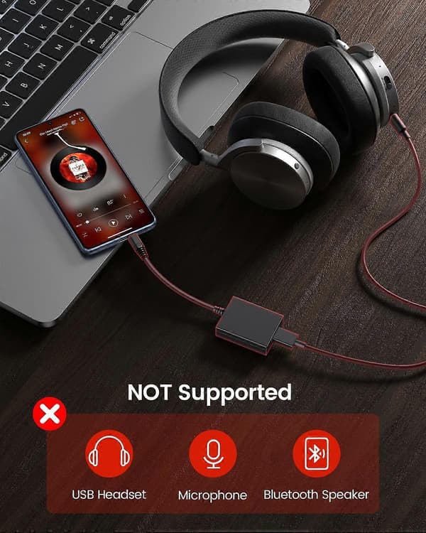 till Aux lydadapter, 3,5 mm han til USB hun adapter til at afspille musik med flashdrev i bilen