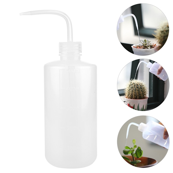 500 ml plastklämflaska för suckulenter med smal mun och måttskala