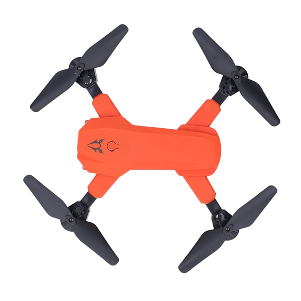 S80 RC Drone 4K HD Luftdrone med dobbelte kameraer, foldbar 4-akset drone til børn over 14 år, orange, 2 batterier